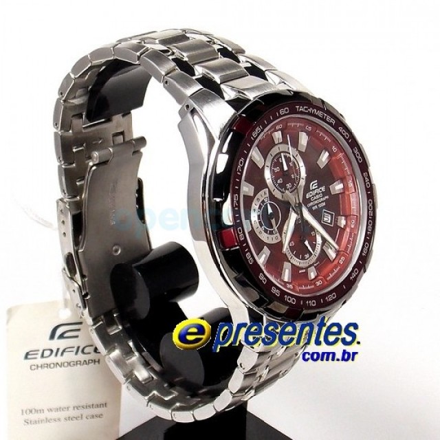 Foto 1 - Relgio de pulso casio edifice ao fundo vinho